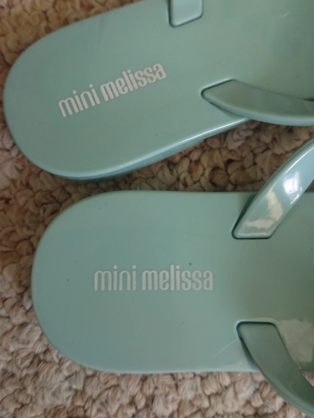 Mini Melissa Harmonic Floral Jelly Flip Flops in Mint size 8-9